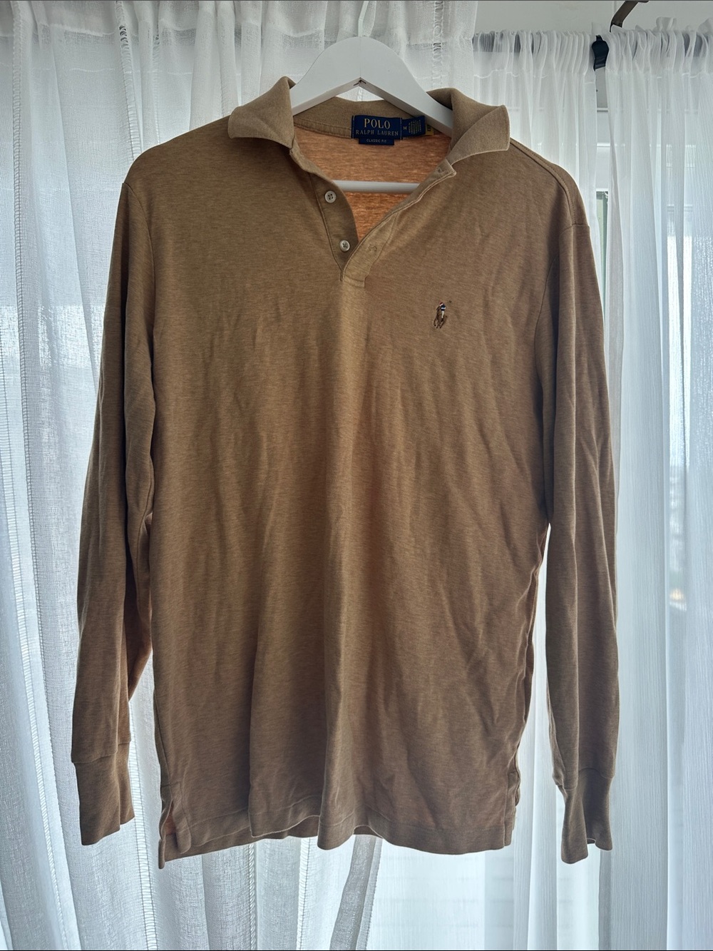 NWOT Polo by Ralph Lauren Long-Sleeve Polo in Brown
